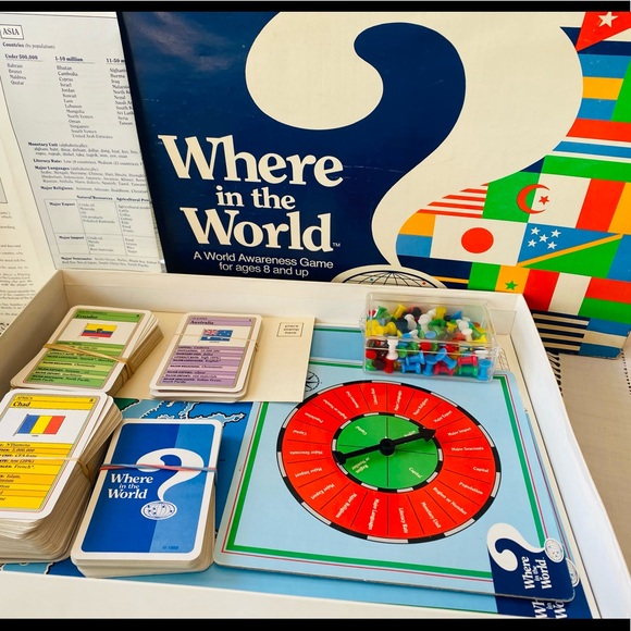 Vintage 1986 “Where in the World” Geography, Diplomat & Map Knowledge Board Game - Picture 12 of 15